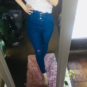 ❤️Jeans with little hearts